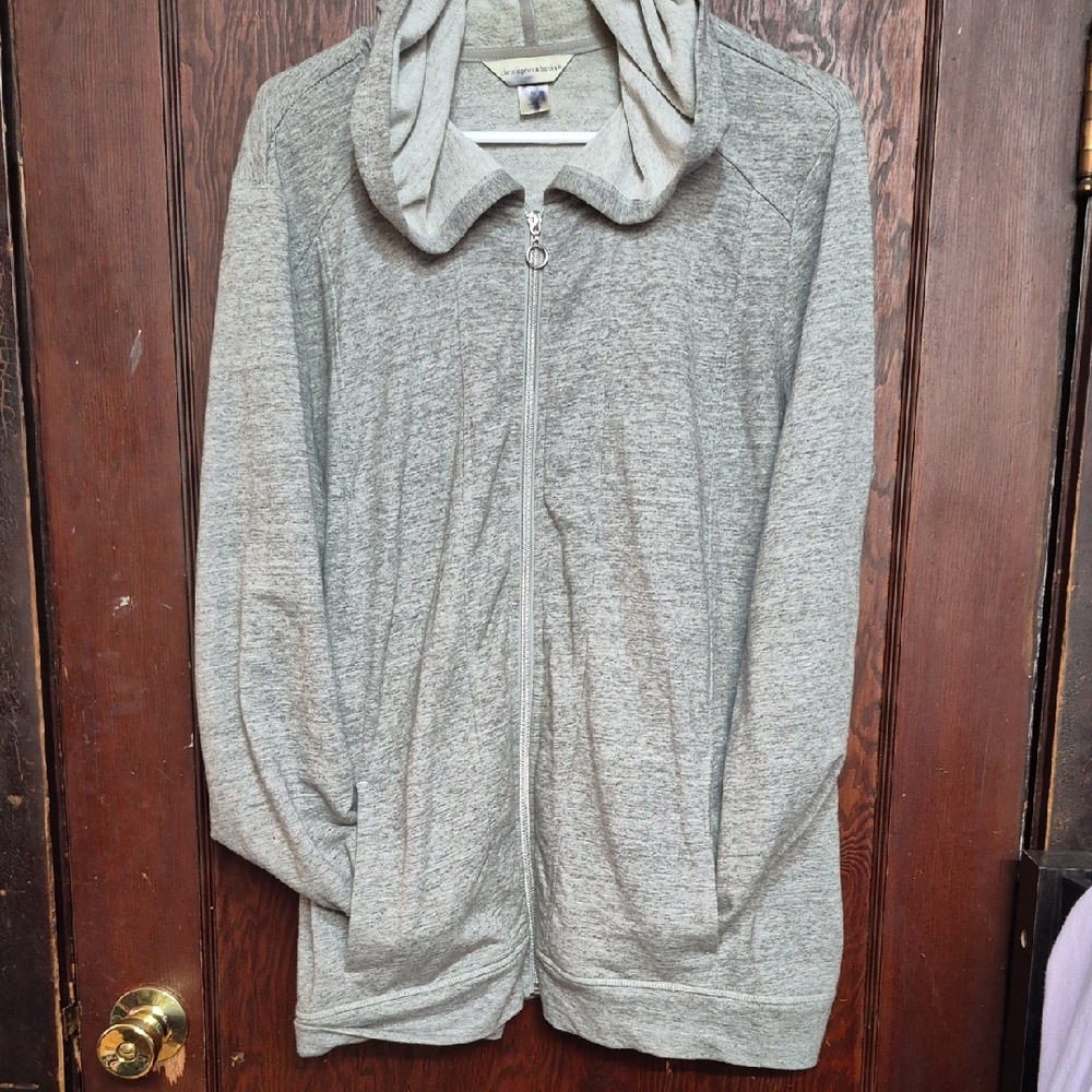Christopher & Banks Men's Heather Gray Zip-Up Sweater